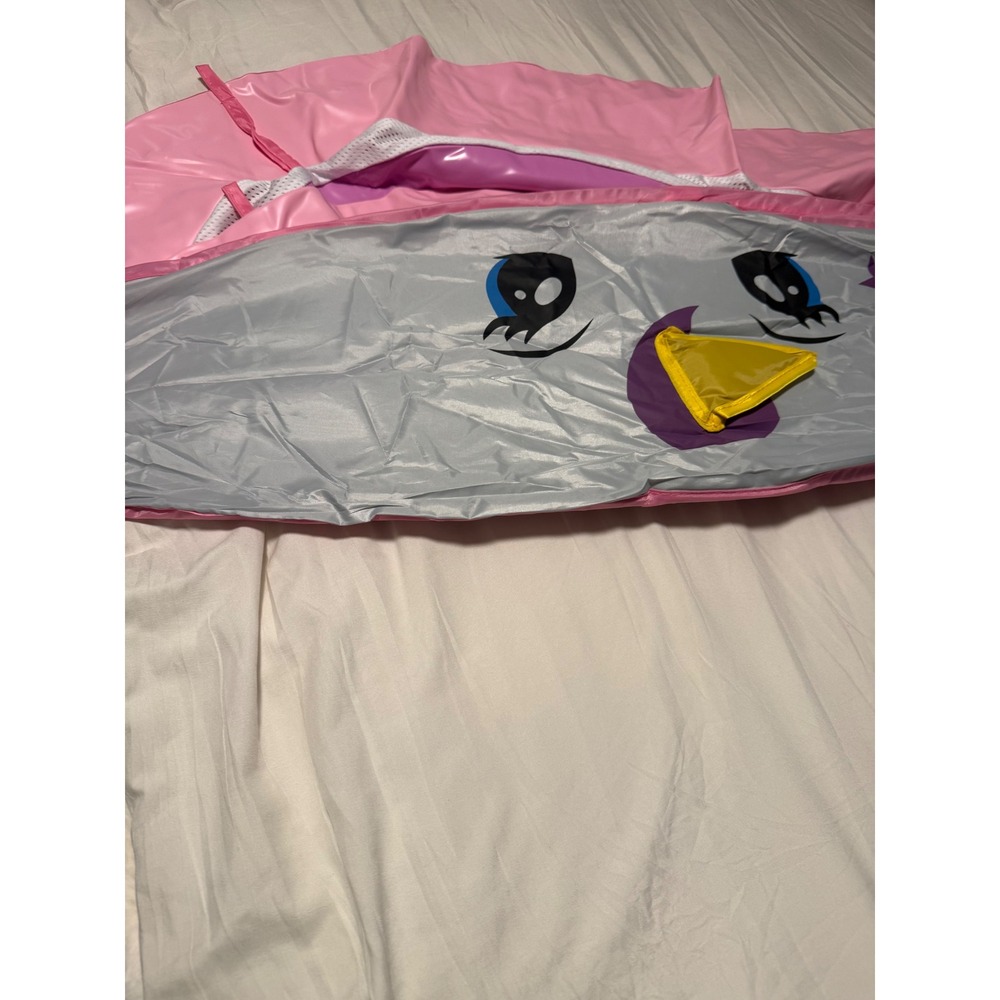 AMENON Unicorn Baby Pool Float with Adjustable Removable UPF50+ Sun Canopy Pink